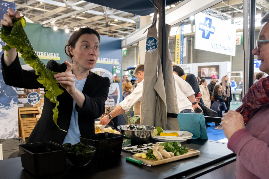 Atelier de cuisine des algues avec le chef Arnaud Le Levier au salon de l'agriculture